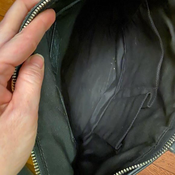 Coach Signature Black Stripe Tote Purse Shoulder handbag F17433 - Picture 8 of 12